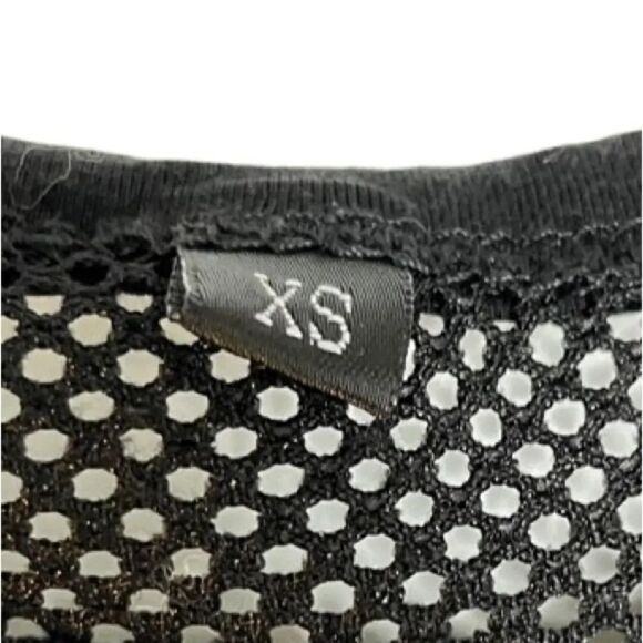 Mesh Detailing Athletic Tank Top Black Size XS - Picture 4 of 4